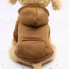 Fashion Dog Clothing Autumn And Winter Small Pet Clothes Thickening Warm Solid Color Two-Feet Hooded Wweater Casual Pet Products - Image 8