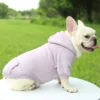 Fashion Dog Clothing Autumn And Winter Small Pet Clothes Thickening Warm Solid Color Two-Feet Hooded Wweater Casual Pet Products - Image 3