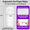 50 PCS Pet Cleaning Products  Ear Cleaning Wipes  Ear Care Fingertips  Ear Mite Removal  Cat and Dog Ear Cleaning Pet Products - Image 3