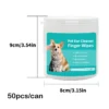 50 PCS Pet Cleaning Products  Ear Cleaning Wipes  Ear Care Fingertips  Ear Mite Removal  Cat and Dog Ear Cleaning Pet Products - Image 6