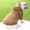 Fashion Dog Clothing Autumn And Winter Small Pet Clothes Thickening Warm Solid Color Two-Feet Hooded Wweater Casual Pet Products - Image 2
