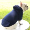 Fashion Dog Clothing Autumn And Winter Small Pet Clothes Thickening Warm Solid Color Two-Feet Hooded Wweater Casual Pet Products - Image 4