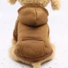 Fashion Dog Clothing Autumn And Winter Small Pet Clothes Thickening Warm Solid Color Two-Feet Hooded Wweater Casual Pet Products - Image 11